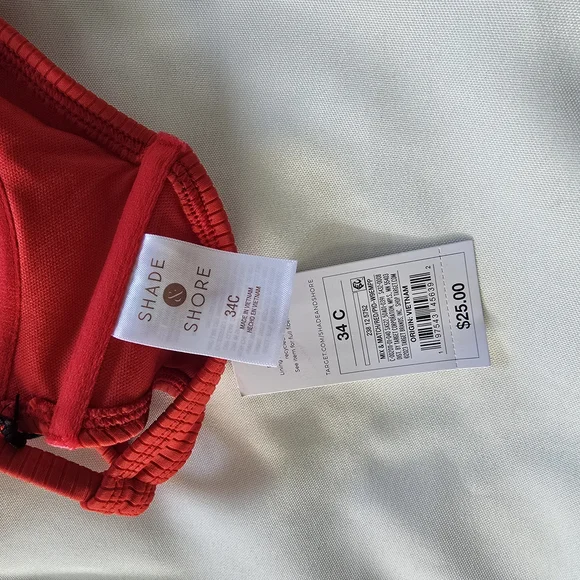 NWT Shade & Shore Red Bikini Top - Picture 4 of 4